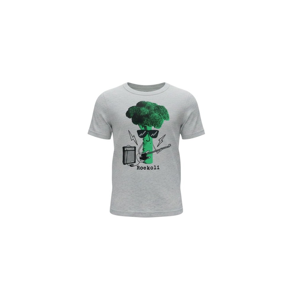 OshKosh B'gosh Graphic Tee Toddler 5T Gray New Rockoli Broccoli Guitar Shirt